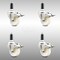 Service Caster 3 Inch 316SS Nylon Wheel Swivel 1 Inch Expanding Stem Caster Set Lock Brake SCC-SS316TTLEX20S314-NYS-1-4 - alternate 3